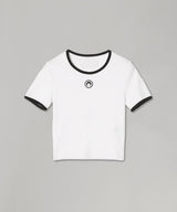 Moon Logo Bicolor Jersey Ss Cropped Top-Marine Serre-Forget-me-nots Online Store