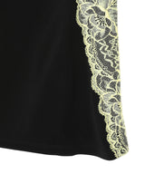 Draped Jersey & Lace Ls Crewneck Top-Marine Serre-Forget-me-nots Online Store