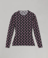 Moon Printed Jersey Ls Crewneck Top-Marine Serre-Forget-me-nots Online Store