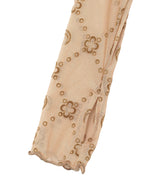 Moonogram Mesh Flock Ls Cropped Top-Marine Serre-Forget-me-nots Online Store