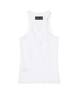 Moon Logo Ribbed Jersey Tank Top-Marine Serre-Forget-me-nots Online Store