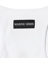 Moon Logo Ribbed Jersey Tank Top-Marine Serre-Forget-me-nots Online Store