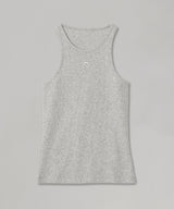 Moon Logo Ribbed Jersey Tank Top-Marine Serre-Forget-me-nots Online Store