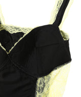 Satin & Lace Strap Top-Marine Serre-Forget-me-nots Online Store