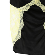 Satin & Lace Strap Top-Marine Serre-Forget-me-nots Online Store