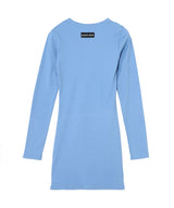Moon Logo Ribbed Jersey Ls Mini Crewneck Dress-Marine Serre-Forget-me-nots Online Store