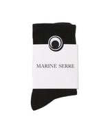 MOON LOGO KNIT ANKLE SOCKS-Marine Serre-Forget-me-nots Online Store
