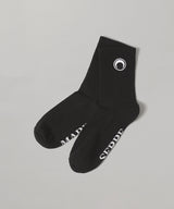 MOON LOGO KNIT ANKLE SOCKS-Marine Serre-Forget-me-nots Online Store