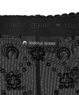 Moonogram Mesh Flock Long Socks-Marine Serre-Forget-me-nots Online Store