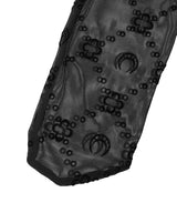 Moonogram Mesh Flock Long Socks-Marine Serre-Forget-me-nots Online Store