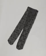 Moonogram Mesh Flock Long Socks-Marine Serre-Forget-me-nots Online Store