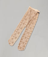 Moonogram Mesh Flock Long Socks-Marine Serre-Forget-me-nots Online Store