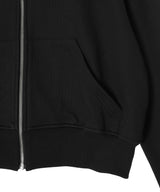 Moon Logo Fleece Cropped Zipped Hoodie-Marine Serre-Forget-me-nots Online Store