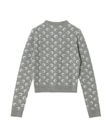 Moon Jacquard Knit Fitted Cardigan-Marine Serre-Forget-me-nots Online Store