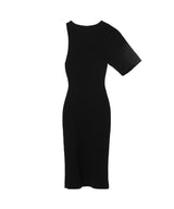 Long Asymetrical Rib Knit Dress-courrèges-Forget-me-nots Online Store