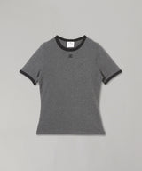 Signature Contrast T-Shirt-courrèges-Forget-me-nots Online Store