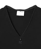 Long Sleeve Zip 90S Rib Top-courrèges-Forget-me-nots Online Store