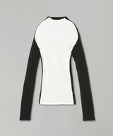Frame Contrast Rib Knit Sweater-courrèges-Forget-me-nots Online Store