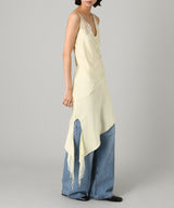 Undressed Lace Satin Dress-courrèges-Forget-me-nots Online Store