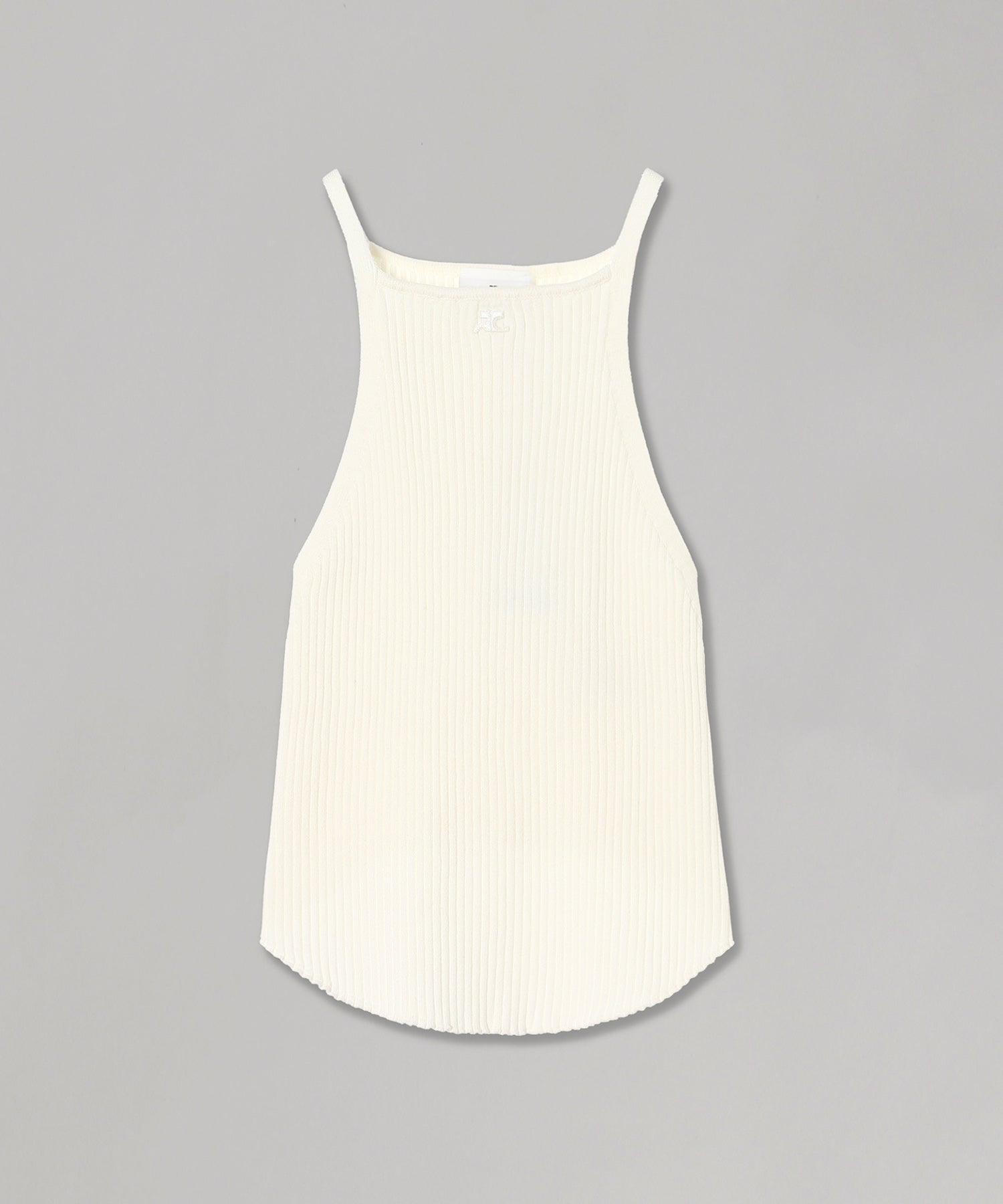 COURREGES クレシュ ノスリフ リフニット ミニトレス 【関税込】 クレージュ(courrèges)|Circle Rib Knit Top |Forget-me-nots