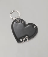 Heart Black Nappa Keychain-JUSTINE CLENQUET-Forget-me-nots Online Store