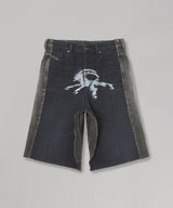 Black Denim Short-prototypes-Forget-me-nots Online Store