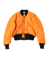 Technical Nylon Black Rhinestone Bomber