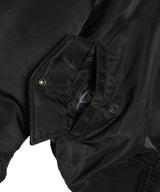 Technical Nylon Black Rhinestone Bomber