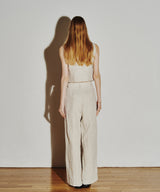 Linen 2Tuck Slacks-Forget-me-nots-Forget-me-nots Online Store