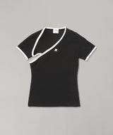 Slash Contrast T-Shirt-courrèges-Forget-me-nots Online Store