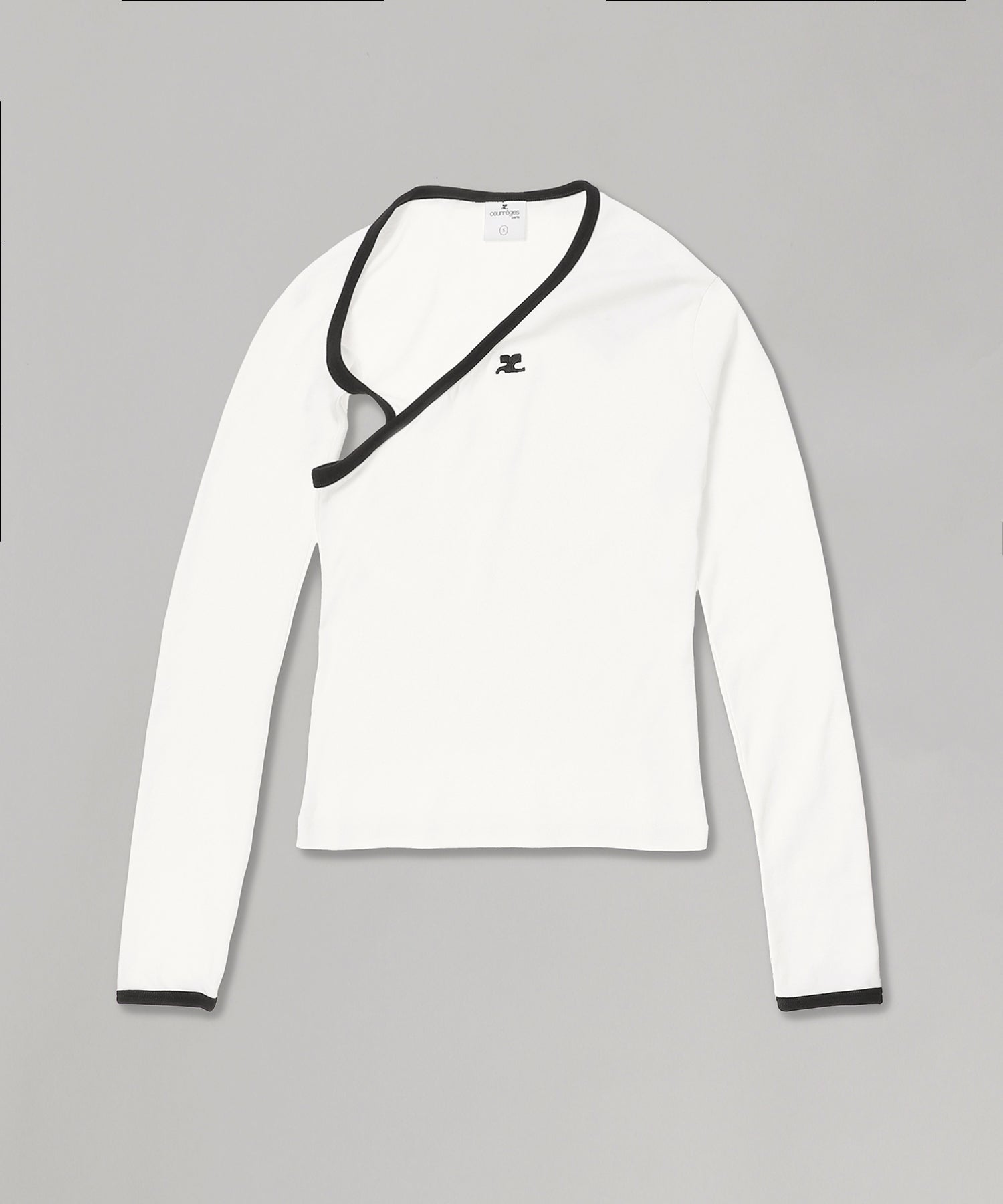 クレージュ(courrèges)｜Slash Contrast Top ｜Forget-me-nots