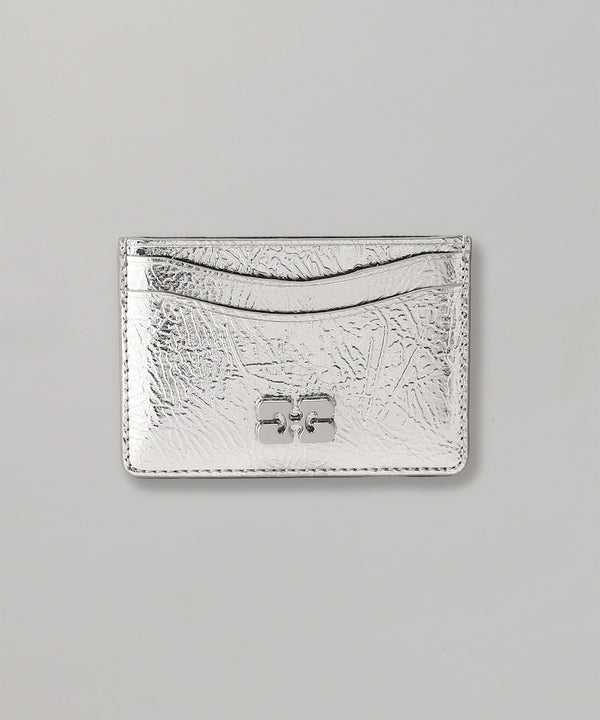 Ganni Bou Card Holder Silver-GANNI-Forget-me-nots Online Store