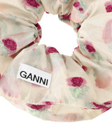 Organza Jacquard Ruffle Scrunchie-GANNI-Forget-me-nots Online Store
