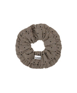 Flock Check Frill Scrunchie-GANNI-Forget-me-nots Online Store