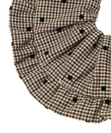 Flock Check Frill Scrunchie-GANNI-Forget-me-nots Online Store