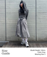 Baloon Pleats Belted Skirt-Forget-me-nots-Forget-me-nots Online Store