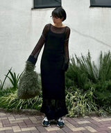 Knit Maxi Onepiece-Forget-me-nots-Forget-me-nots Online Store