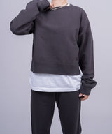 <Archive Sale>Essential Crew Neck Sweat Shirt-Forget-me-nots-Forget-me-nots Online Store