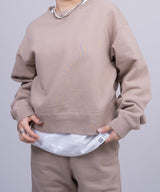 <Archive Sale>Essential Crew Neck Sweat Shirt-Forget-me-nots-Forget-me-nots Online Store