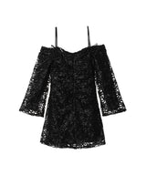 Ribbon Tulle Mini Dress-GANNI-Forget-me-nots Online Store