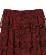 Printed Light Georgette Layer Skirt-GANNI-Forget-me-nots Online Store
