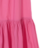 Cotton Poplin Long Flounce Skirt-GANNI-Forget-me-nots Online Store