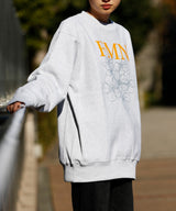 <Archive Sale>Flower Fmn Logo Crew Neck Sweat-Forget-me-nots-Forget-me-nots Online Store