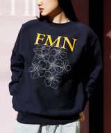 <Archive Sale>Flower Fmn Logo Crew Neck Sweat-Forget-me-nots-Forget-me-nots Online Store