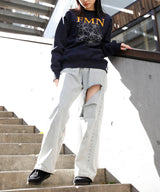 <Archive Sale>Flower Fmn Logo Crew Neck Sweat-Forget-me-nots-Forget-me-nots Online Store