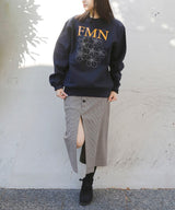 <Archive Sale>Flower Fmn Logo Crew Neck Sweat-Forget-me-nots-Forget-me-nots Online Store