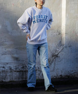 <Archive Sale>College Logo Crew Neck Sweat-Forget-me-nots-Forget-me-nots Online Store