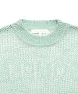 Mesh Loose Crew Neck Knit-Forget-me-nots-Forget-me-nots Online Store