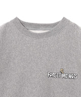 Flower Skull Logo Sweat-Forget-me-nots-Forget-me-nots Online Store