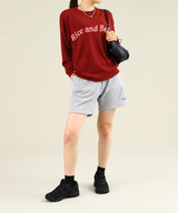 <Archive Sale>Rice And Beans Knitted Jumper-Positive Message-Forget-me-nots Online Store